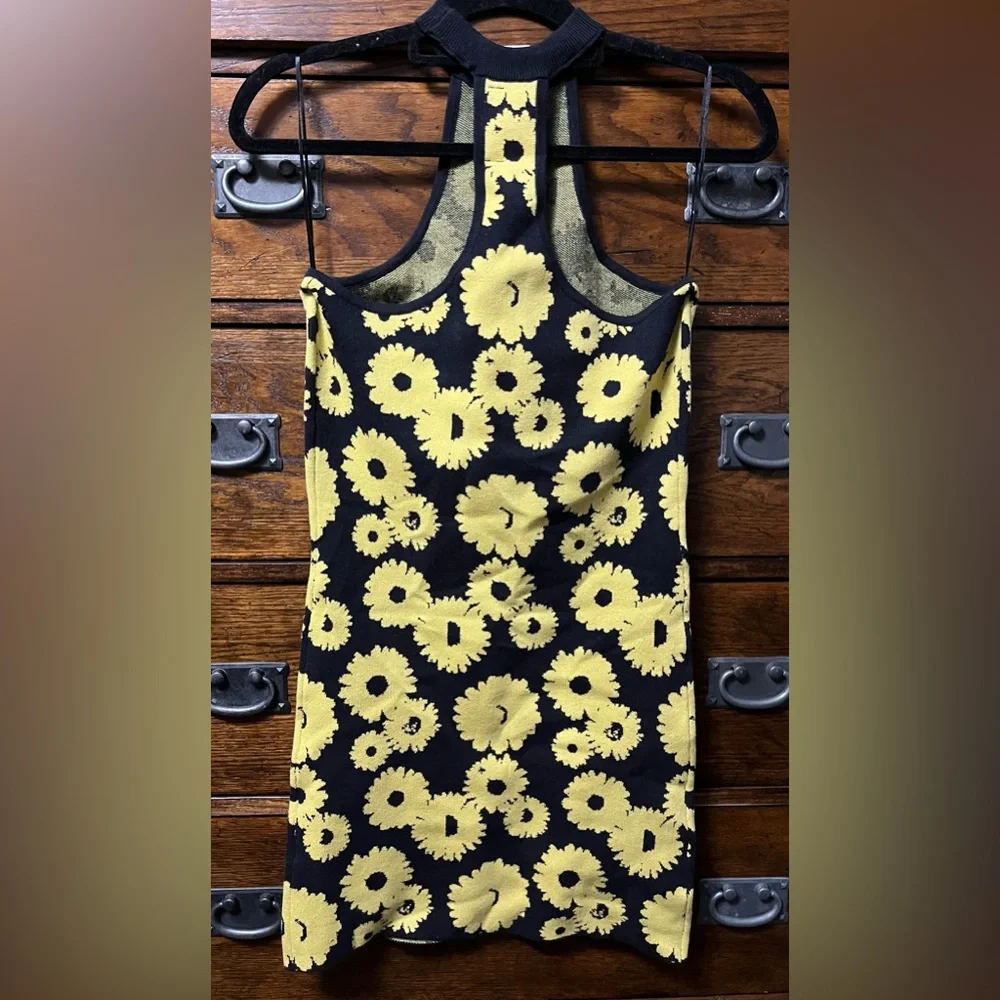 NWT! Urban Outfitters Charlie Sunflower Knit Mini Dress - Picture 6 of 12
